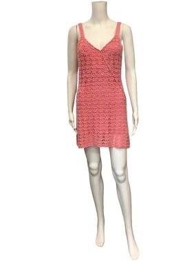 Lily Pulitzer Macrame V Neck Mini Length Dress Size: L